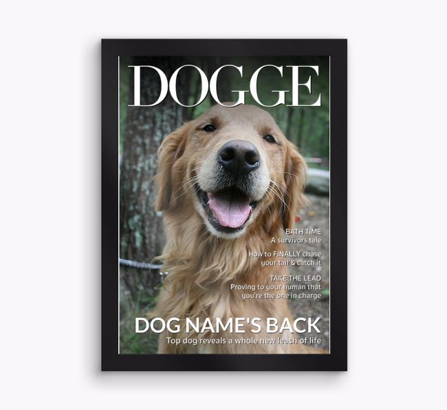 'Dogge Magazine' - Personalised {breedFullName} Framed Print